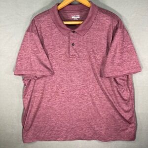 Falls Creek Polo Shirt Mens 3XL Burgundy Performance Short Sleeve Golf